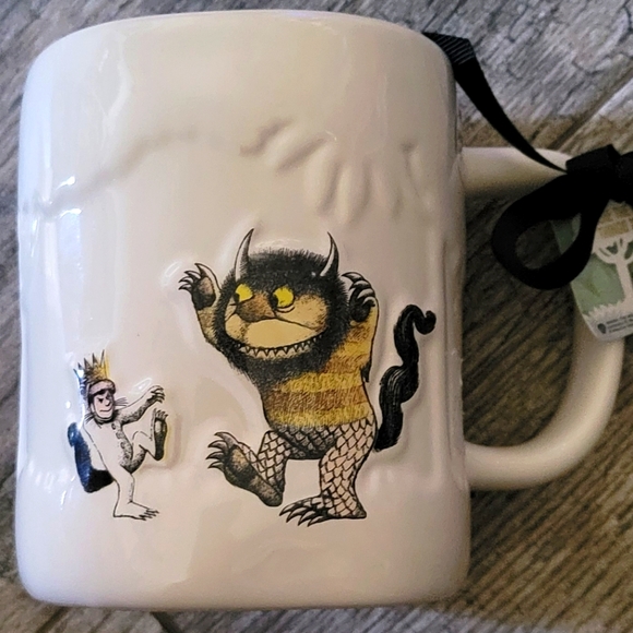 Rae Dunn "WHERE THE WILD THINGS ARE" Coffee Tea Mug Cup Carol Max Double-sided - Picture 1 of 6